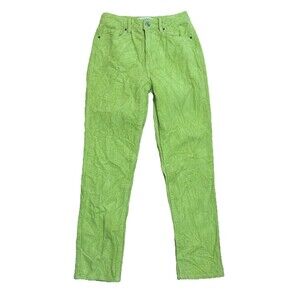 PacSun Women Lime Corduroy Mom Jeans Inseam 27  Size 24‎ Excellent